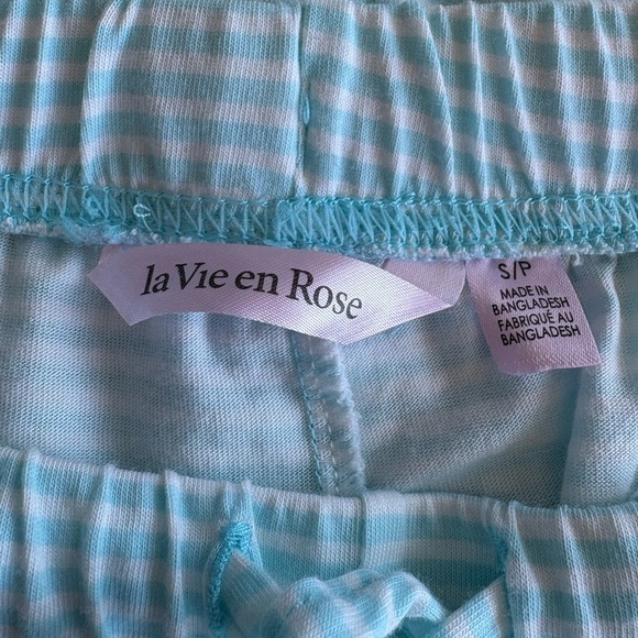 NWOT La Vie En Rose Stripe Print Shirt PJ Set | Size Small - Picture 6 of 6